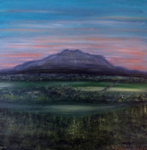 A sunset view of the Lough Salt mountain, Glen, Co. Donegal