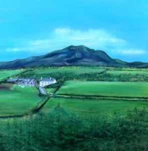 A painting of Lough Salt Mountain, Glen, Co. Donegal