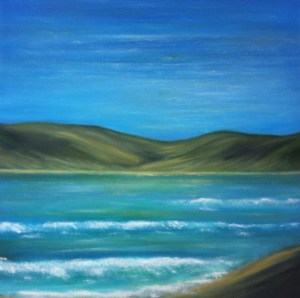 A painting inspired by the Donegal coastline